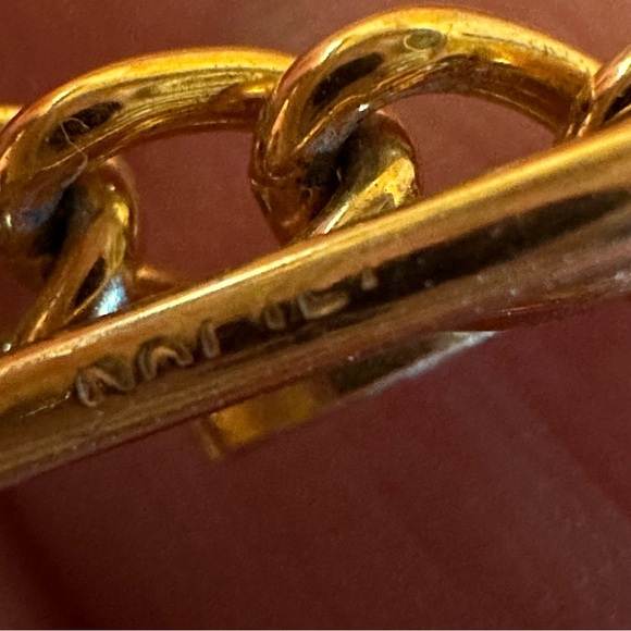 Vintage Napier Necklace- shiny gold tone ball beads, collar length - Picture 12 of 12